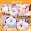 Adorable Plush Toy Donut Shaped Animal Bear Cute Backpack Keychain Stuffed Doll