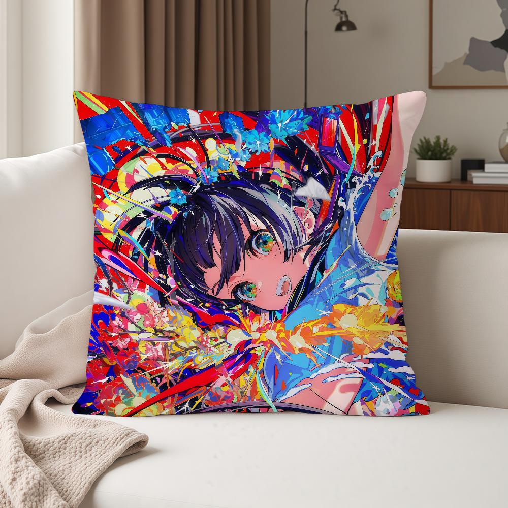Aesthetic Art Y-yoneyama Mai Pillow Case Suitable For Bedrooms Living Rooms Cars Home Decoration