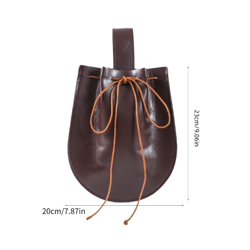 Bolsa de Cintura Embossada, Bolsas de Cintura de Couro PU Medieval