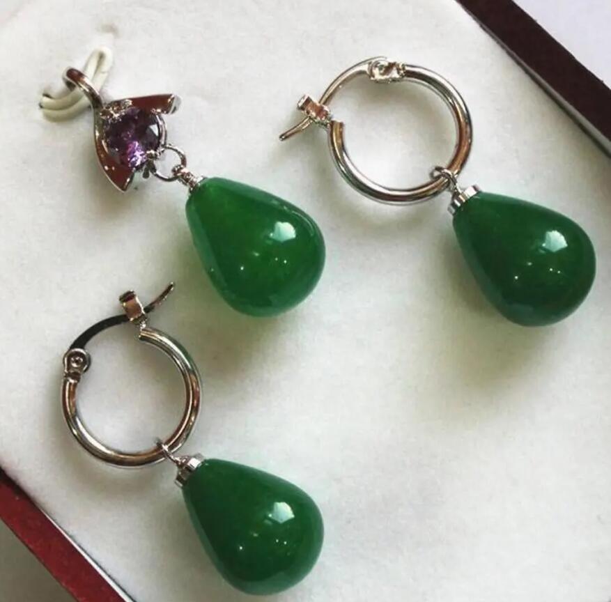 

Идеально сочетается с новыми украшениями 12X16 мм, кулон из зеленого нефрита и комплект серег