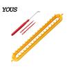 Knitting Accessories Loom Set with Crochet Hook, Needle, Plastic Round Rectangular Yarn Weaving Kit, Beginner for DIY Hat Scarf Shawl Sweaters