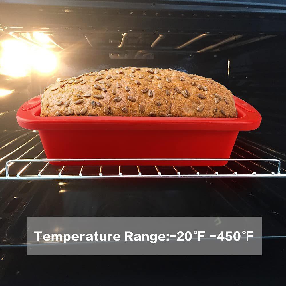 Rektangulære silikonformer for brød toast kake bakeformer non-stick rektangulære kakeformer brownieform brødform bakverkverktøy