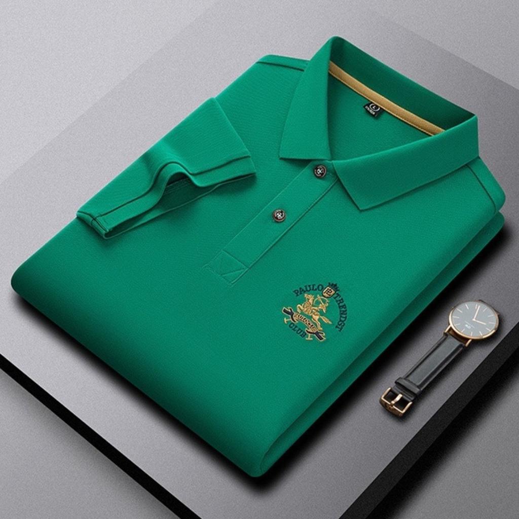 STORN Designer Brand Short Sleeve Polo Shirt Summer Best-selling Pony Letter Embroidered Solid Color Business Casual Men Lapel T-shirt