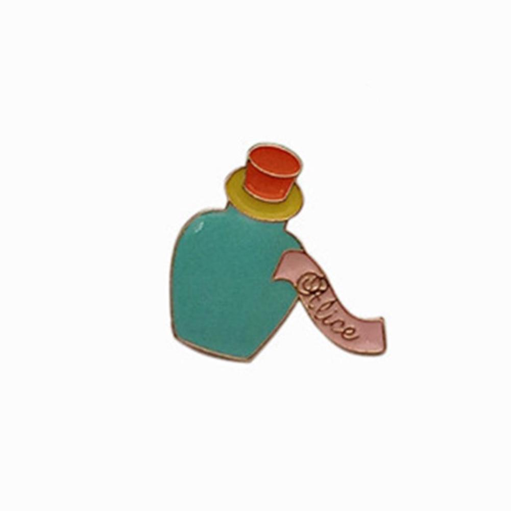 Clothes Trim Badge Cute Character of Alice in Wonderland Alloy Pin Brooch for Fashion Bag Accessories