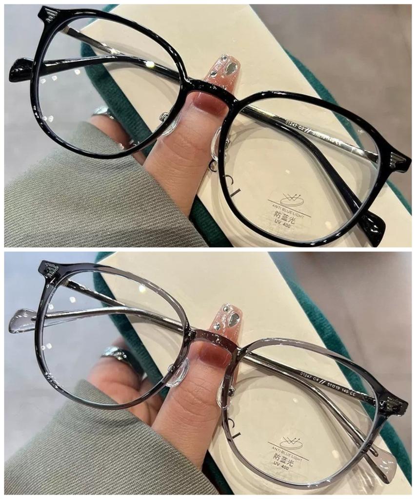 Anti Blue Light Glasses Luxury Frame Female Korean Style Big Face Round Face Plain Net Red Glasses Flat