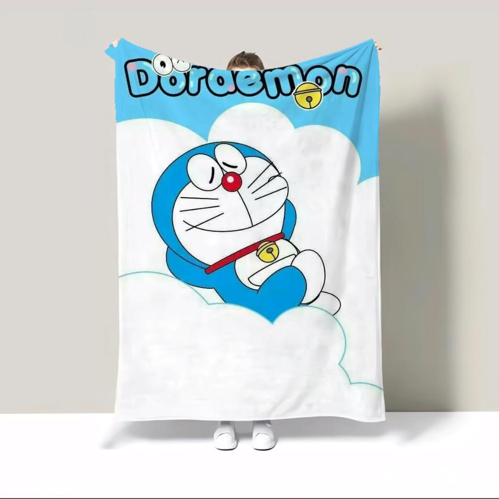 Thick Blanket for Winter Doraemon Fluffy Plaid Decorative Sofa Blanket King Size Custom Blankets and Throws Home Interior Throw