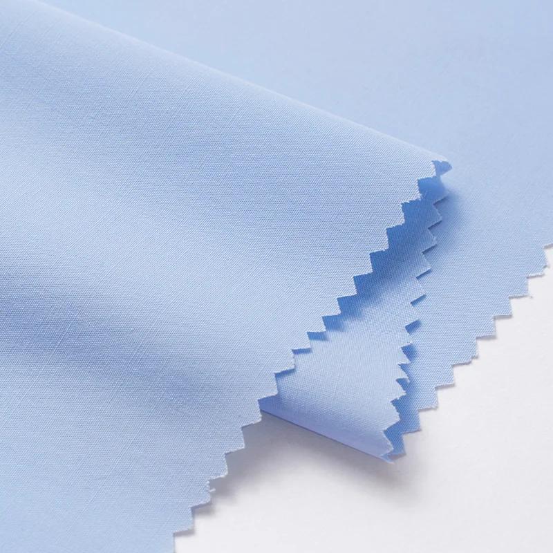Plain Combed Cotton Fabric Poplin for Clothes Shirt Dresses Sewing High-grade Smooth Skirts Cloth Thin Anti-wrinkle