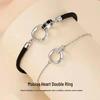 Silver-Plated Mobius Strip Couple Bracelets, Unisex Woven Design, Elegant and Unique for Students