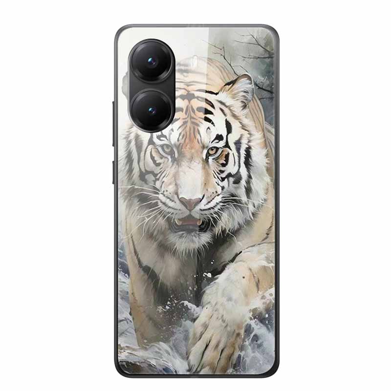 Tempered Glass Case For Xiaomi Poco X7 Pro Case Hard Glass Back Cover Soft TPU Bumper For Redmi Turbo 4 Phone Case X7Pro Turbo4