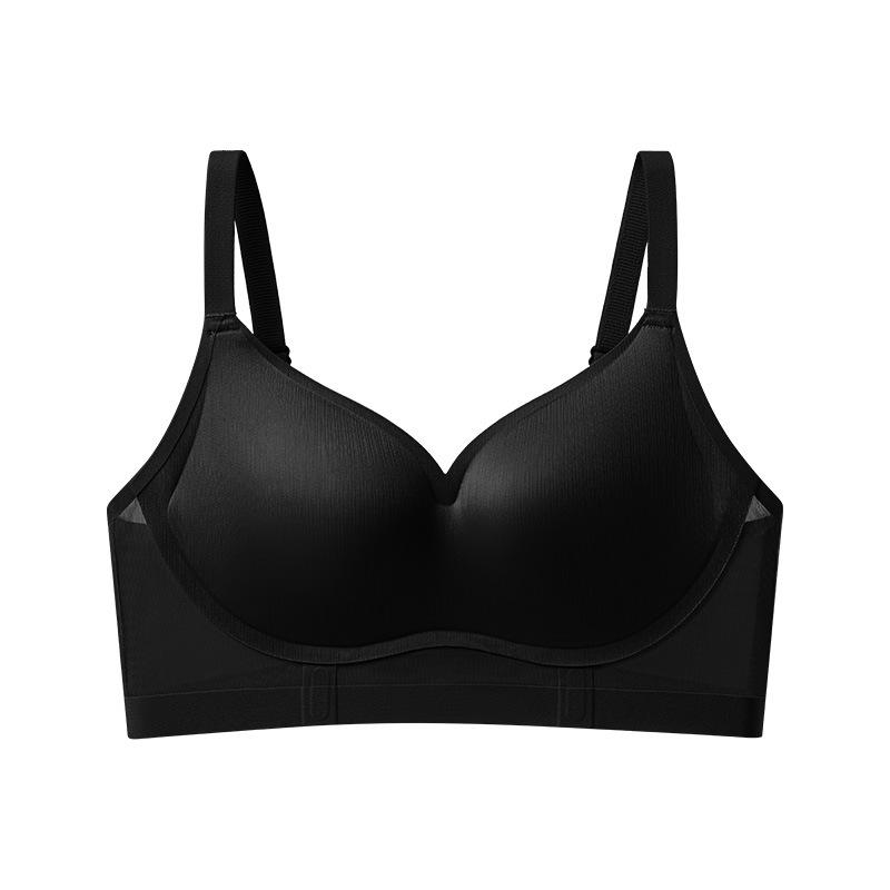Seamless Spaghetti Strap Bra for Women, Small Bust Push-up Hyaluronic Acid Ultra-thin Ice Silk Soft Support Camisole Beautiful Back Bra New Arrival