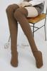 [Petite Marie] 13 DD SD Compatible Plain Socks Bear Ribbed 3-Piece Set: Socks, High Socks, Over-the-Knee, LeftRight Specified Socks, Brown, 60cm