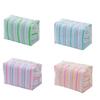 Striped Design Cosmetic Bag Lightweight Travel Skincare Bag Striped Makeup Pouch  Girls