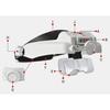 Headband Illuminated Magnifier Rechargeable Repair Solder Magnifying Glasses Interchangeable Lens Third Hand Loupe for Soldering