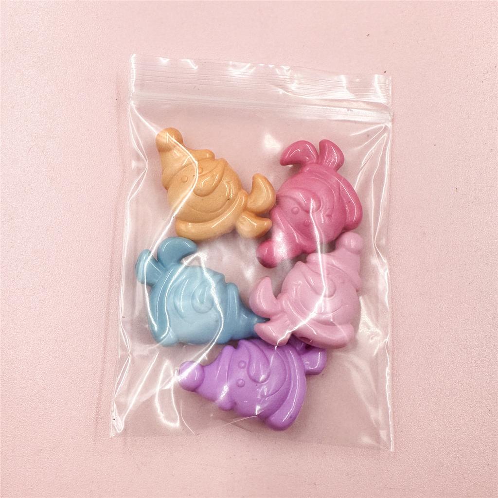 Hanmade Snowman 5pcs Christmas Jewelry Acrylic Beaded Materials Beads Accessories For Bracelet Earring Making DIY Jewelry Accessories Solid Color