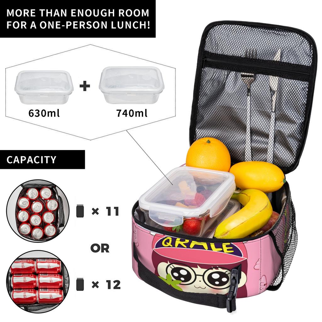 ARALE Lunch Bag Convenient Lunch Box Child Travel Print Cooler Bag Kawaii Oxford Thermal Tote Handbags