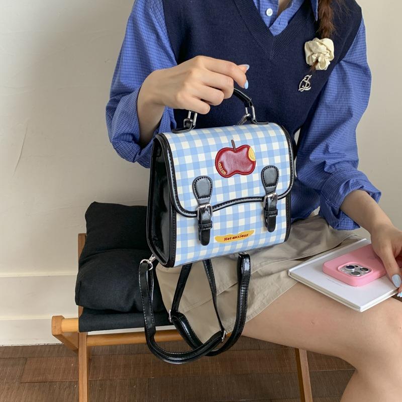 Plaid Backpack Women's Fashion Leisure Niche Design Sense Student Schoolbag High Value Lightweight Travel Backpack