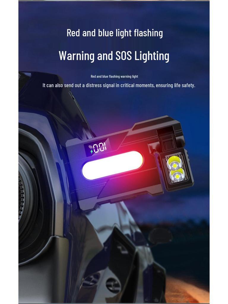 High-Intensity LED Flashlight: Portable, Clip-On Cap Light with 360° Rotating COB for Outdoor and Inspection Use