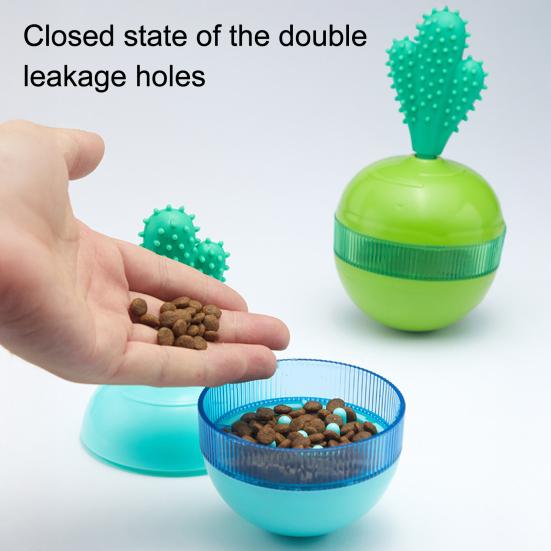 Interactive Dog Toy Textured Cactus Chew Toy Adjustable Dog Treat Dispenser Toy for Puppy Teething Boredom Relief Teeth Cleaning