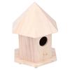 Wooden Bird House Feeder Nesting Box with Bracket for Outdoor Garden Patio Decoration