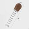 Wooden Coffee Tamper Espresso for . Stainless Steel Flat with Height Adjustable Handle