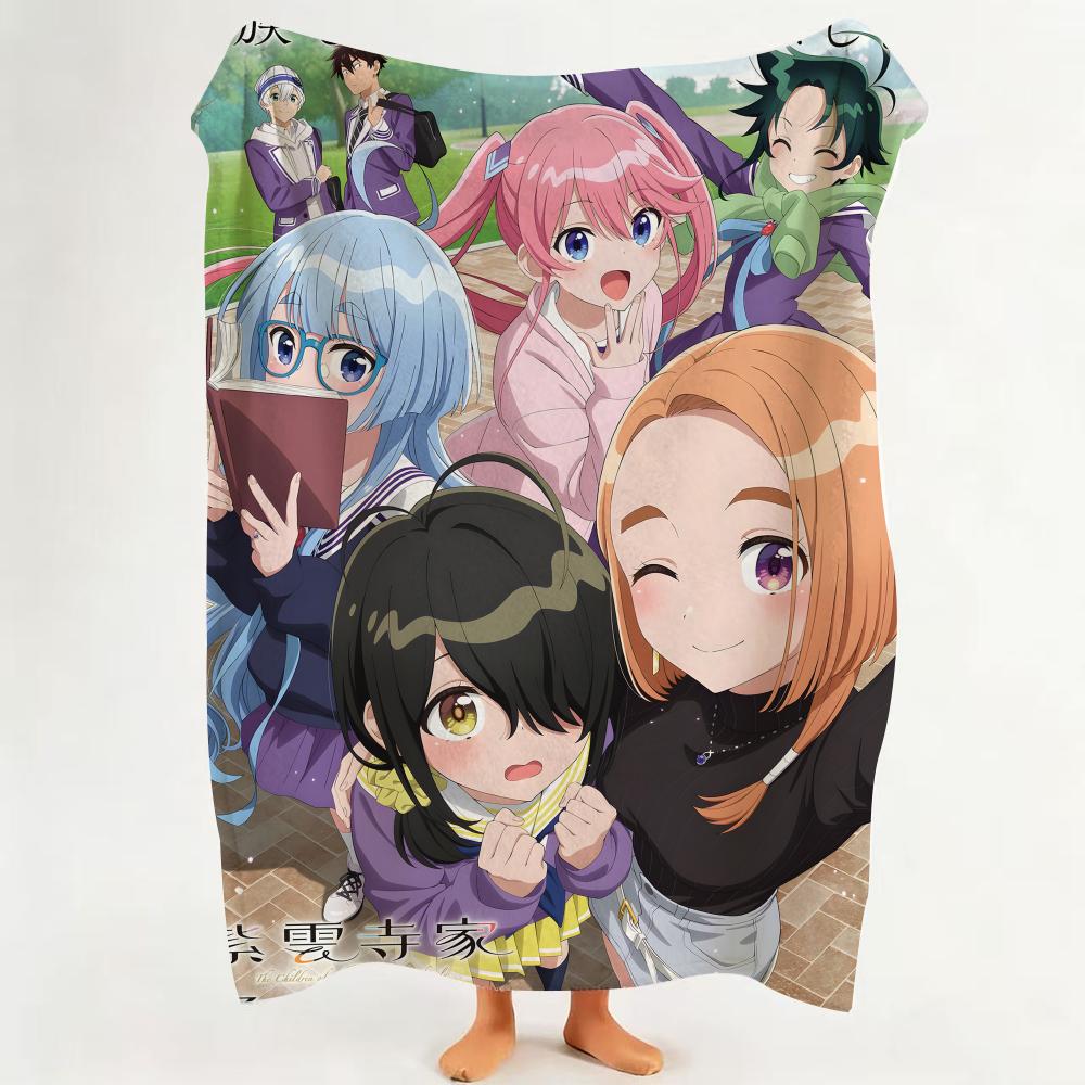 Anime The S Shiunji F Family C Children  Flannel  Blanket Suitable for Sofa Living Room Bedroom