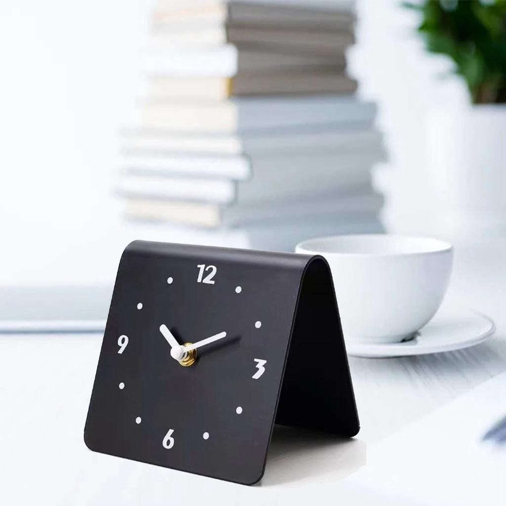 Desktop Clock   Quiet Movement Metal Desk Clock Ornament for Bedroom Bedside Living Room Home