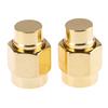 2Pcs 2W 6Ghz 50 Ohm Sma Male Rf Coaxial Termination Dummy Load Gold Plated Cap