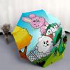 1pc Outdoor Umbrella with BT21 Characters - Automatic Opening/Closing, Portable 3-Fold Design, 8-Bone Iron Frame, Perfect Gift for Fans, Traveler