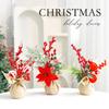 Holiday Tabletop Christmas Tree With Festive Flowers For Christmas Party Decor