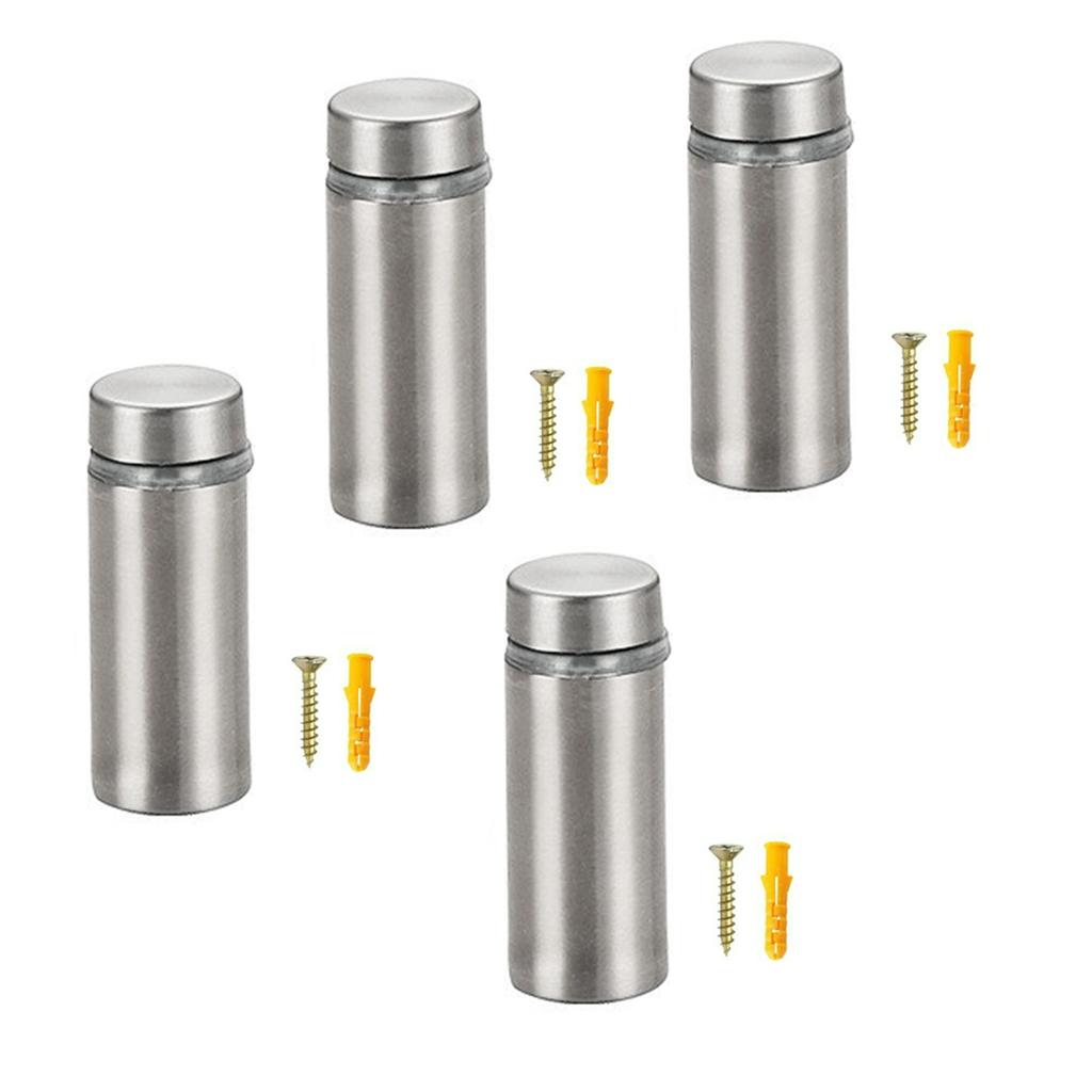 4Pieces Multipurpose Sturdy Stainless Steel Mirror Holders Convenient for Easy Installion Wall Mounting Designs