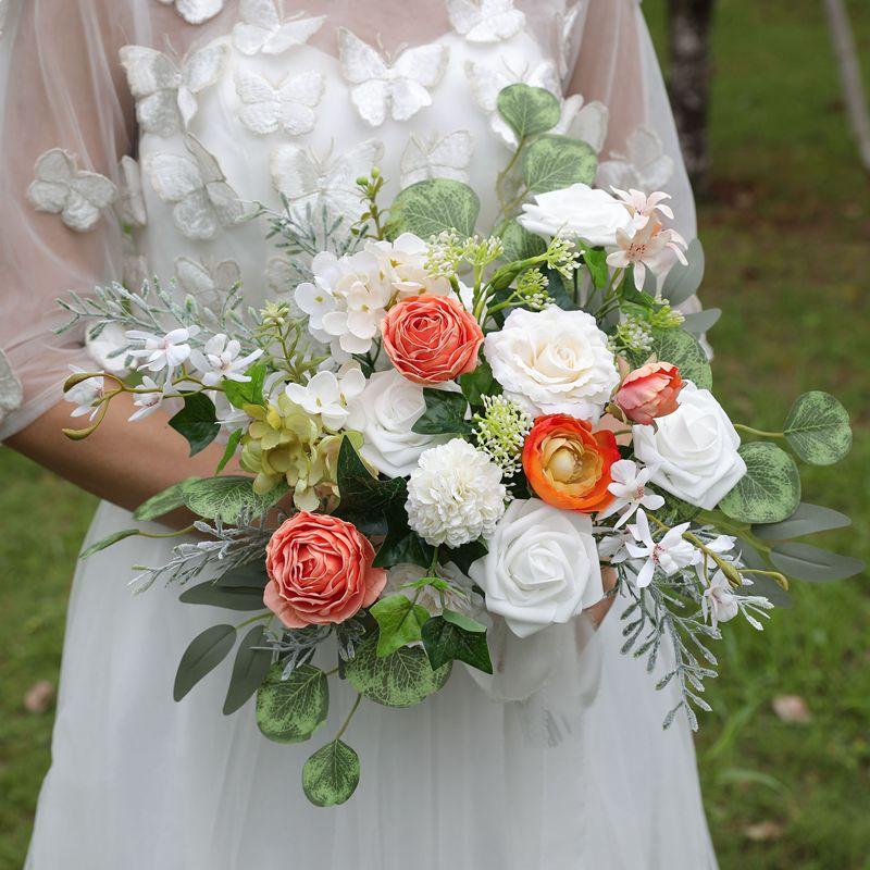 Green Artificial Leaves Plants Bouquet for Home Room Decor Garden Wedding Decoration Bridal Hand Bouquet Ornament DIY Accessory