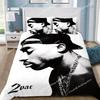 Exquisite 3D 2Pac Tupac Wallpaper Hip Hop Digital Printing Bedding Set Comforter Bed Youth Kids Girls Boys Gift