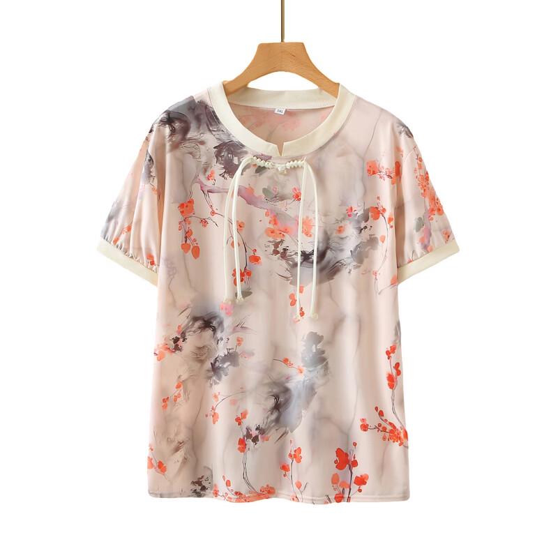Women's Plus Size Chinese Style Short Sleeve T-Shirt