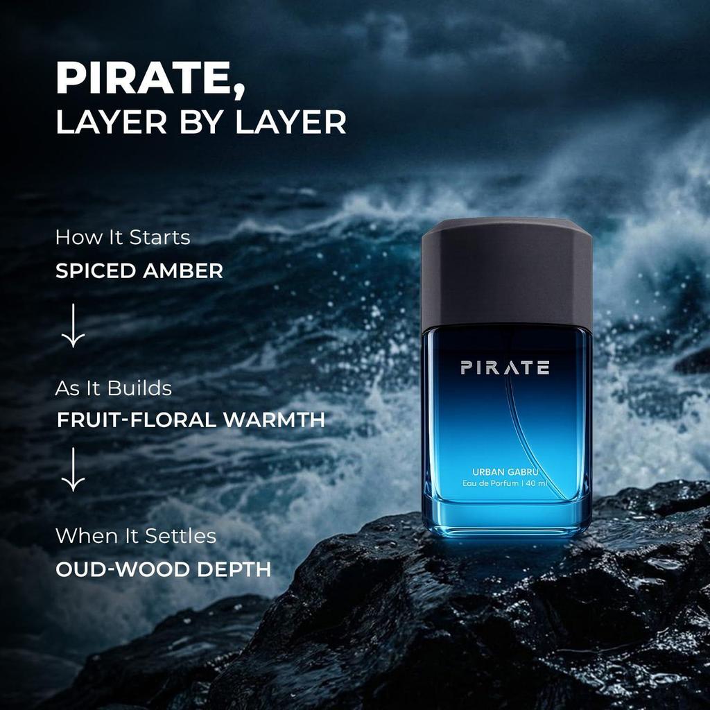 PIRATE Perfume for Men | Spicey, Oud, Cinnamon, Bergamot, Patchouli | Body Spray for Man | Long Lasting Perfume for Men | Luxury Fragrances