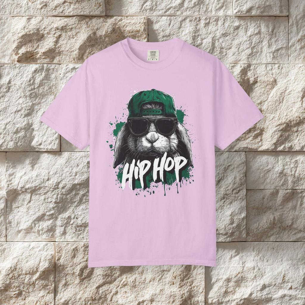 2025 Summer Hip Hop Bunny T Shirt, Rabbit Streetwear Tee, Graffiti Animal Shirt, Urban Hip Hop Graphic Leisure T Shirt Unisex