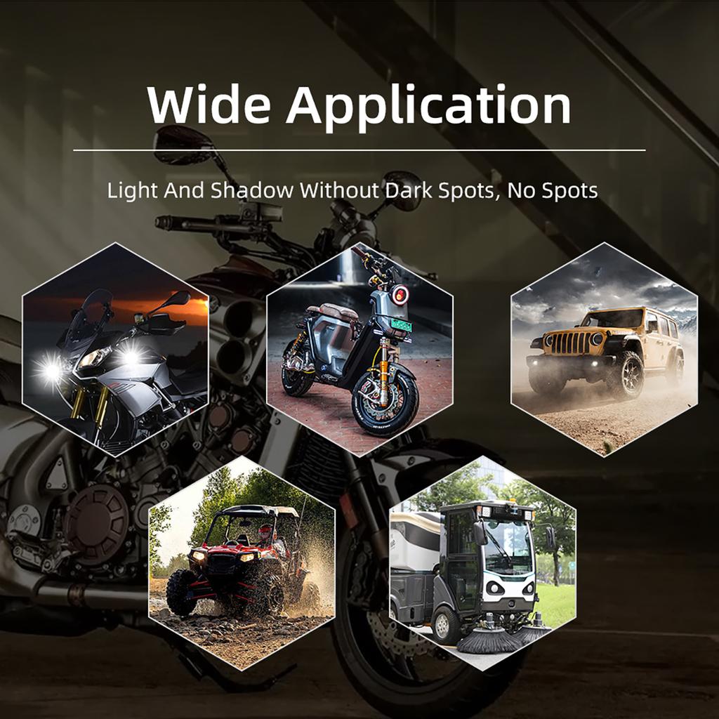 1pcs Motorcycle Headlights Owl Tiger Style White Yellow Flash Colorful Spotlights LED Fog lamp Universal Modified lights