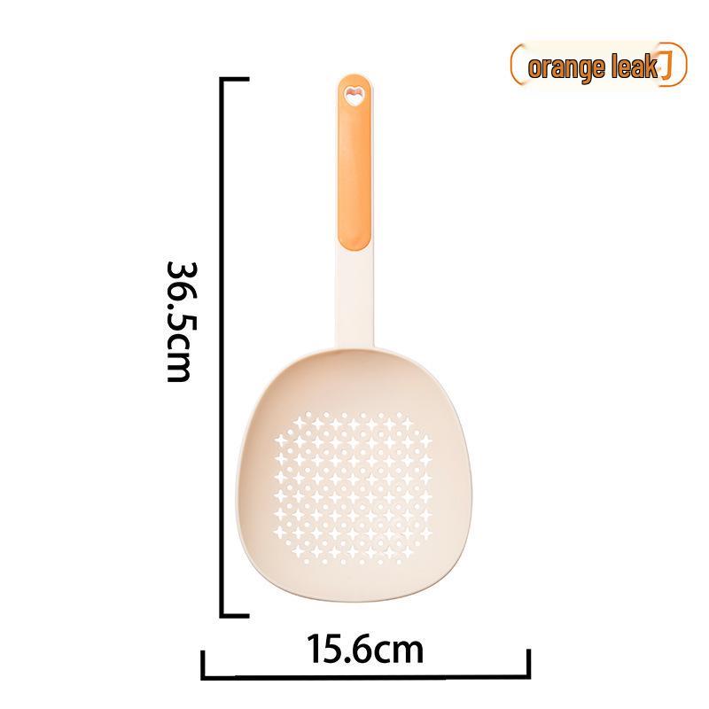 Large Food-Grade Colander Spoon for Dumplings and Noodles, Long Handle, Heat-Resistant Kitchen Strainer