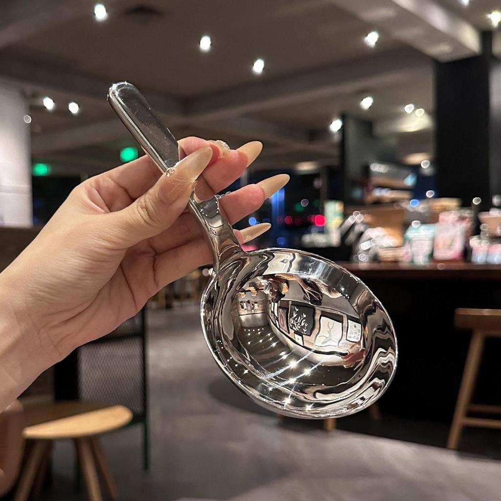 Stainless Steel Big Round Spoon Deep Big Head Spoon Household Soup Spoon 316 Stainless Steel Spiral Noodle Spoon