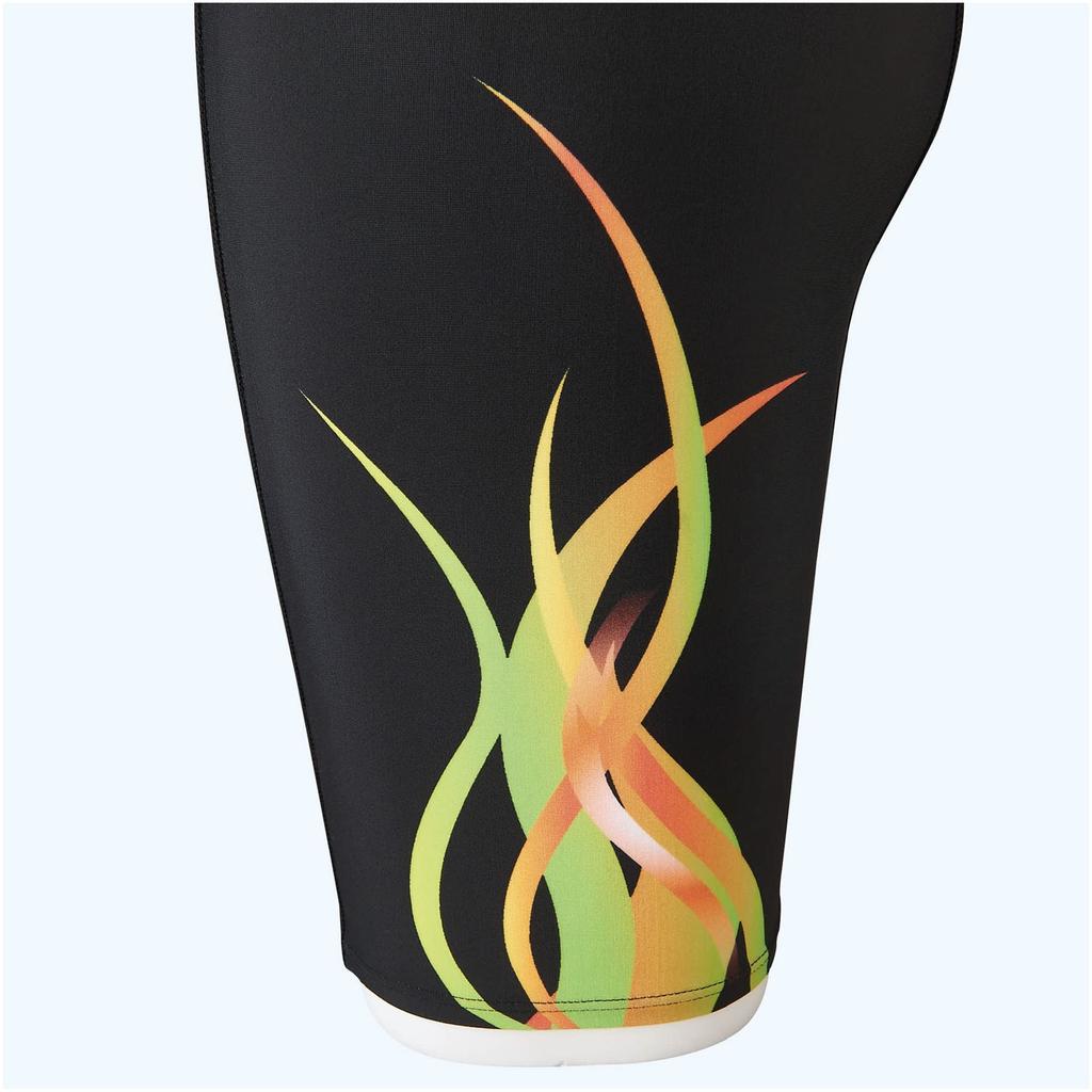 Mizuno Stream Ace N2MGA252 Competitive Swimming and Racing Half Suit Women's (Masters Back) [FINA Approved] Black/Yellow