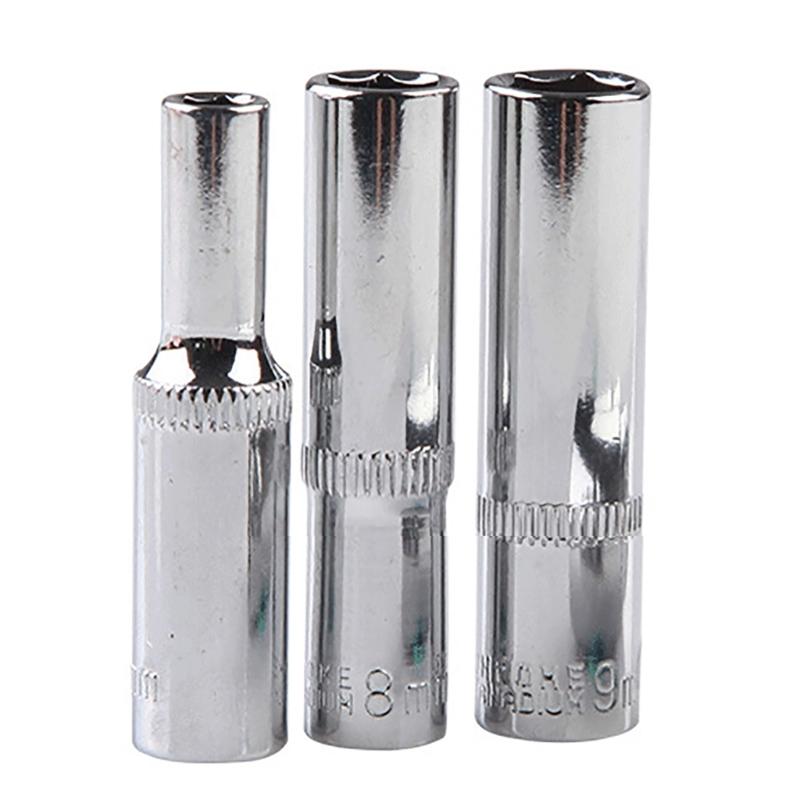 11-tlg. Steckschlüsselsatz 1/4 Zoll 6,35 mm Antrieb, Sechskant-Ratschenschlüssel, Innensechskantkopf, langer Schlüssel, Steckschlüsselgelenk, Handwerkzeug-Reparatur