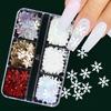 Glitter Snowflake Sequin Snowflakes Nail Art Christmas Nail Sequins Sparkly Snow