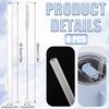 6pcs Replacement Straws for Ello Port 40oz Tumbler, Free BPA Reble Plastic Straws with Cleaning Brush for Travel Water Bottles Accessories