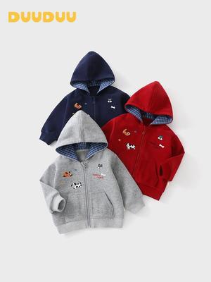 DUUDUU 2026 Spring Korean Style Baby Cardigan & Casual Jacket for Kids
