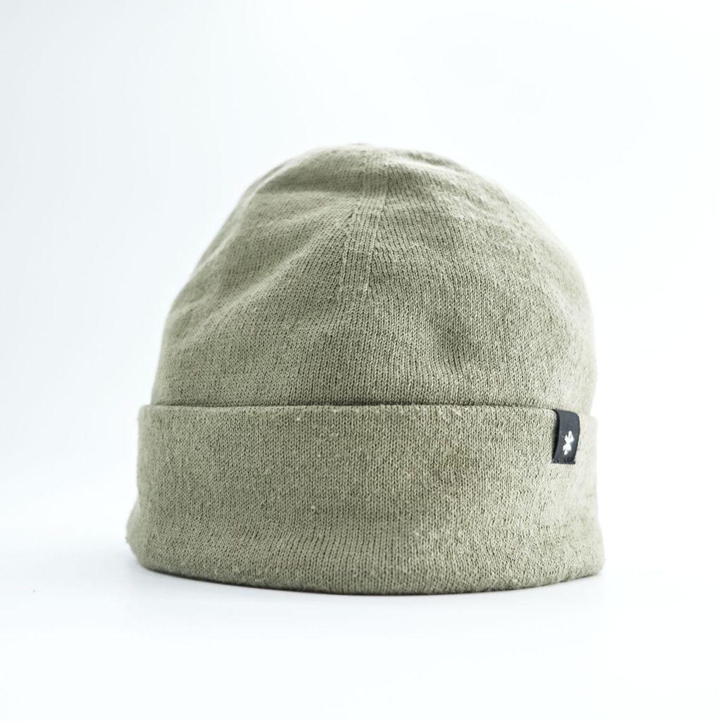 Used Snow Peak Made In Japan Knit Cap Beanie BRING Material Khaki HOME CAMP AC-20SU501