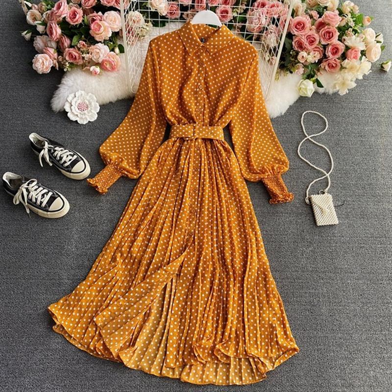 Vadim vintage bow tie sashes dot pattern midi dress elastic waist short sleeve summer ladies casual dresses vestidos QA092