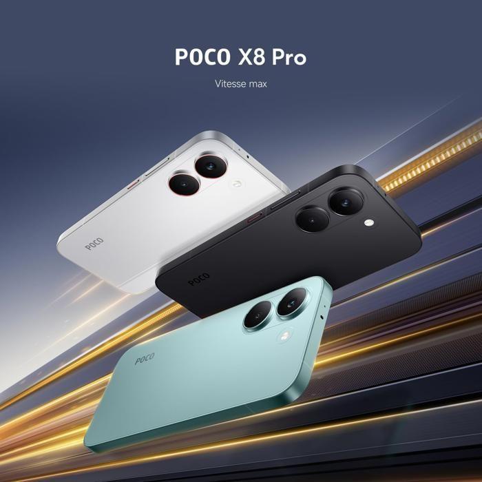 POCO X8 Pro 8+256 Go Noir Smartphone , Processeur Haut de Gamme Dimensity 8500-Ultra, Chargeur Non Inclus - Very good condition