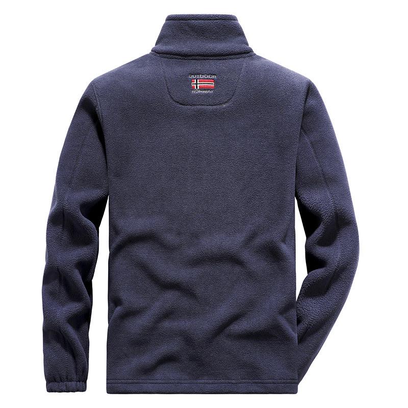 Veste polaire double face pour homme - Manteau décontracté d'extérieur Automne/Hiver 2022 (Style 2218)