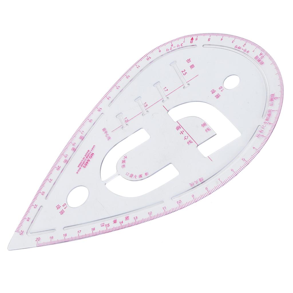 Sleeve Curve Ruler Plastic Tailoring Sewing Button Positioning Proofing Clothing Design Tool