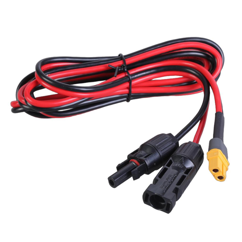 Waterproof Solar Panel to XT60 Female Connectors Cable 12AWG for Car and Portable Solar Energy Devices