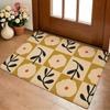 O-Orla Kiely Flower Floor Mat Cozy Flannel Soft Thick Non-Slip Mat For Living Room Bedroom Kitchen Decor Rugs
